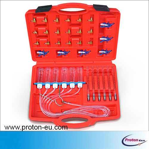 Merilnik pretoka goriva za common rail 1 - Proton d.o.o. - preizkuševalec pretocnosti disel injektorjev za common rail sistem - merilnik pretoka povratnega toka v motorjih skupnega voda - mrzli vžig - visokotlacne šobe - dize - grelna svecka