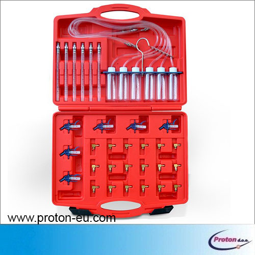 Merilnik pretoka goriva za common rail 3 - Proton d.o.o. - preizkuševalec pretocnosti disel injektorjev za common rail sistem - merilnik pretoka povratnega toka v motorjih skupnega voda - mrzli vžig - visokotlacne šobe - dize - grelna svecka