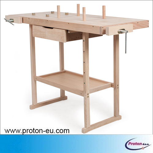 Mizarska delovna miza 1170 x 475 x 830 mm 2 - Proton d.o.o. - ponk - pank - delovni pult - hoblpank - hoblponk - hobl ponk - mizarski pank - tišlarska miza - skobelnik - virštat - virštak - berštat - stolarska klupa