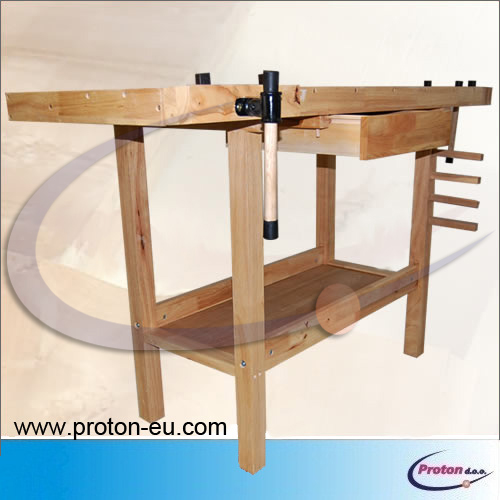 Mizarska delovna miza 1370 x 500 x 870 mm 2 - Proton d.o.o. - ponk - pank - delovni pult - hoblpank - hoblponk - hobl ponk - mizarski pank - tišlarska miza - skobelnik - virštat - virštak - berštat - stolarska klupa