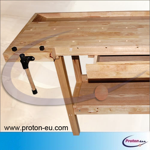 Mizarska delovna miza 1370 x 500 x 870 mm 3 - Proton d.o.o. - ponk - pank - delovni pult - hoblpank - hoblponk - hobl ponk - mizarski pank - tišlarska miza - skobelnik - virštat - virštak - berštat - stolarska klupa