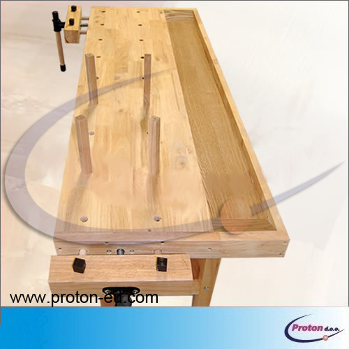 Mizarska delovna miza 1370 x 500 x 870 mm 5 - Proton d.o.o. - ponk - pank - delovni pult - hoblpank - hoblponk - hobl ponk - mizarski pank - tišlarska miza - skobelnik - virštat - virštak - berštat - stolarska klupa