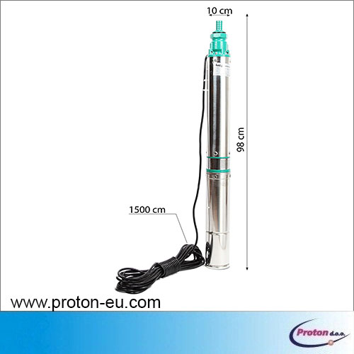 Potopna cevna crpalka 750 W 60 m 4000 l/h 2 - Proton d.o.o. - crpalka za globoke vrtine - globinska potopna crpalka - potopna crpalka za toplotne crpalke - potopna tlacna crpalka - crpalka za podtalnico - crpalka za crpanje vode iz vodnjakov