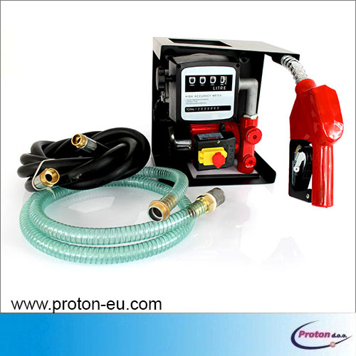 Samosesalna električna črpalka za dizelsko gorivo z ohišjem - Vakuumska električna pumpa za nafto z ohišjem 1 - Proton d.o.o.